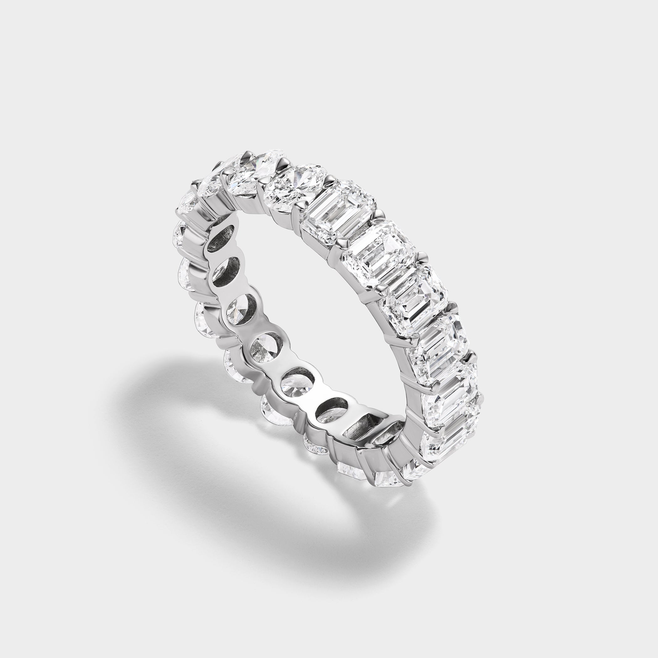 Multi Shape Diamond Band White Gold| Fiametta