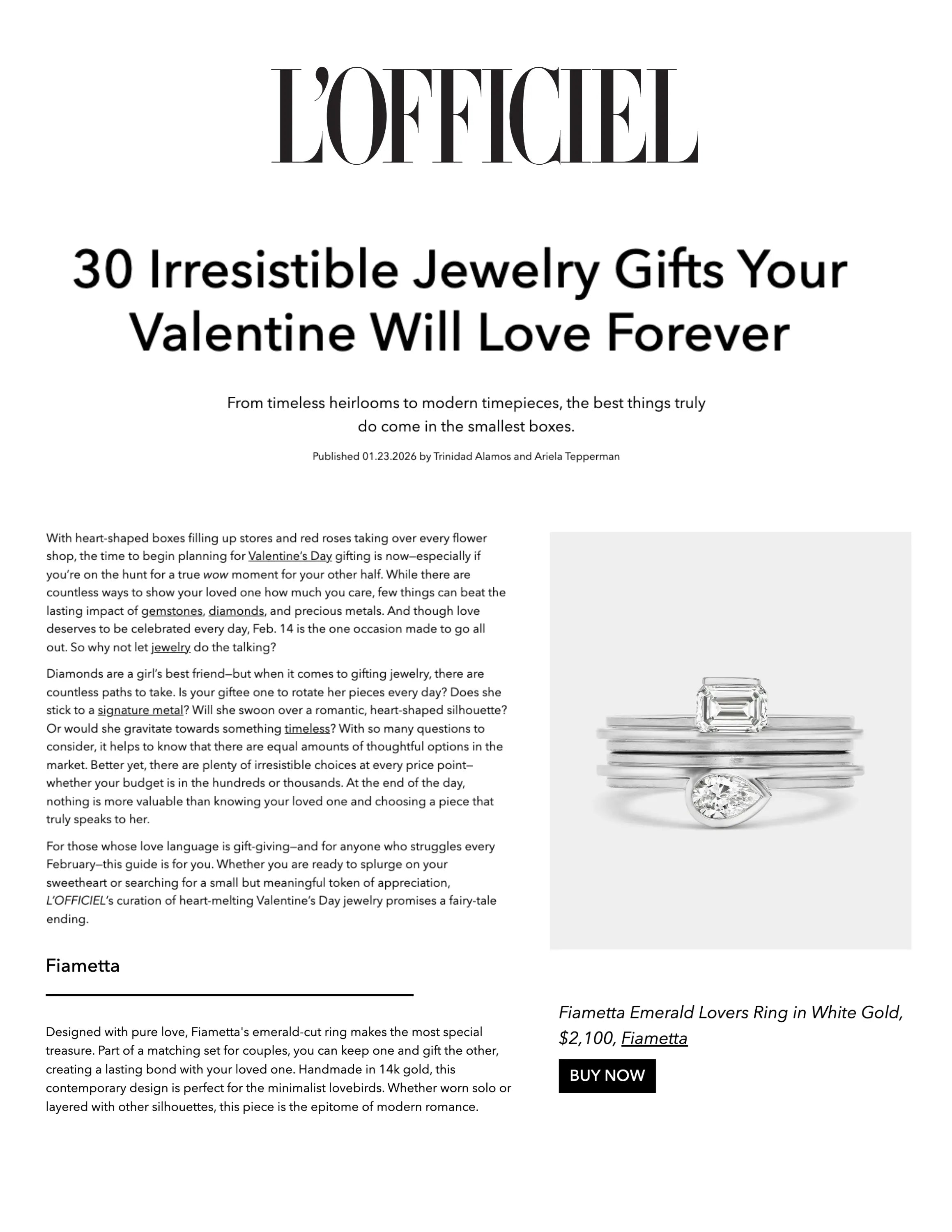 30 jewelry gifts for you Valentine