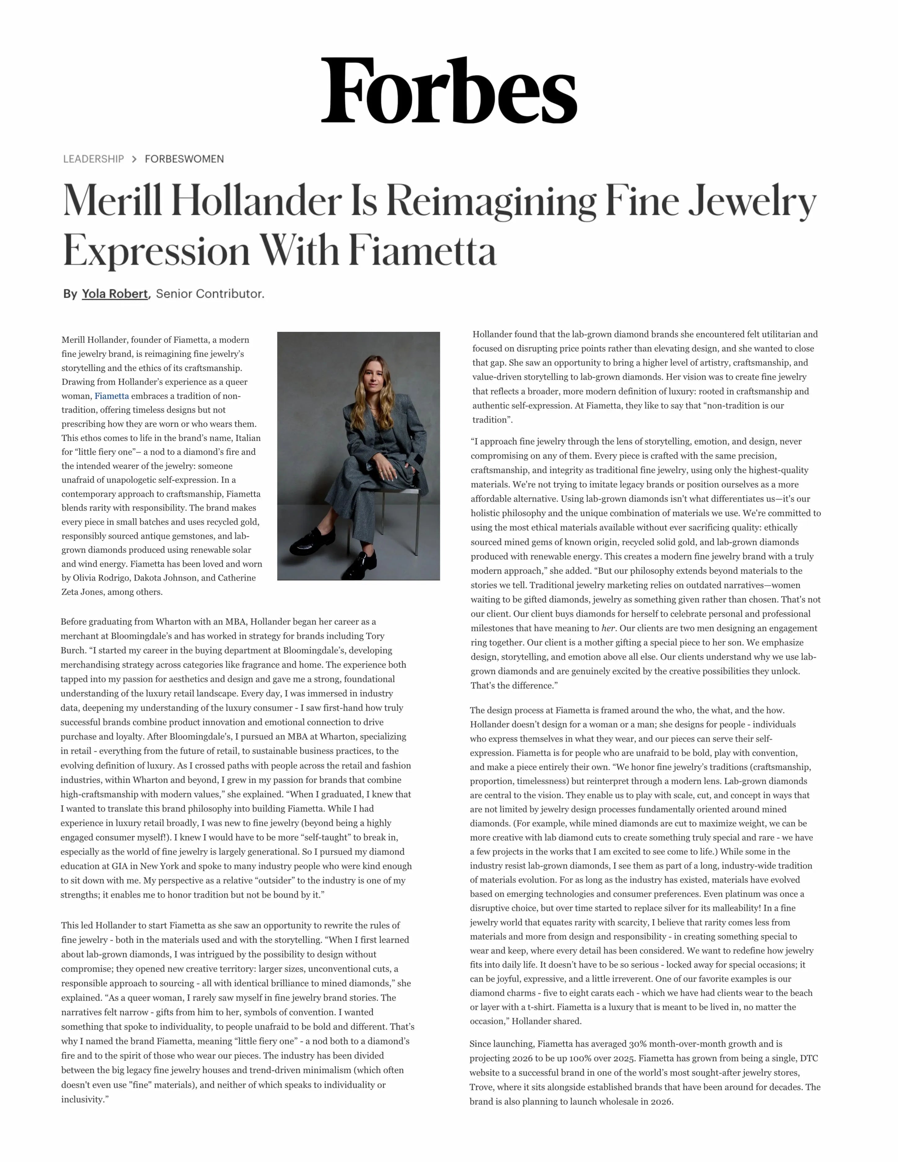 Merill Hollander Is Reimagining Fine Jewelry Expression With Fiametta