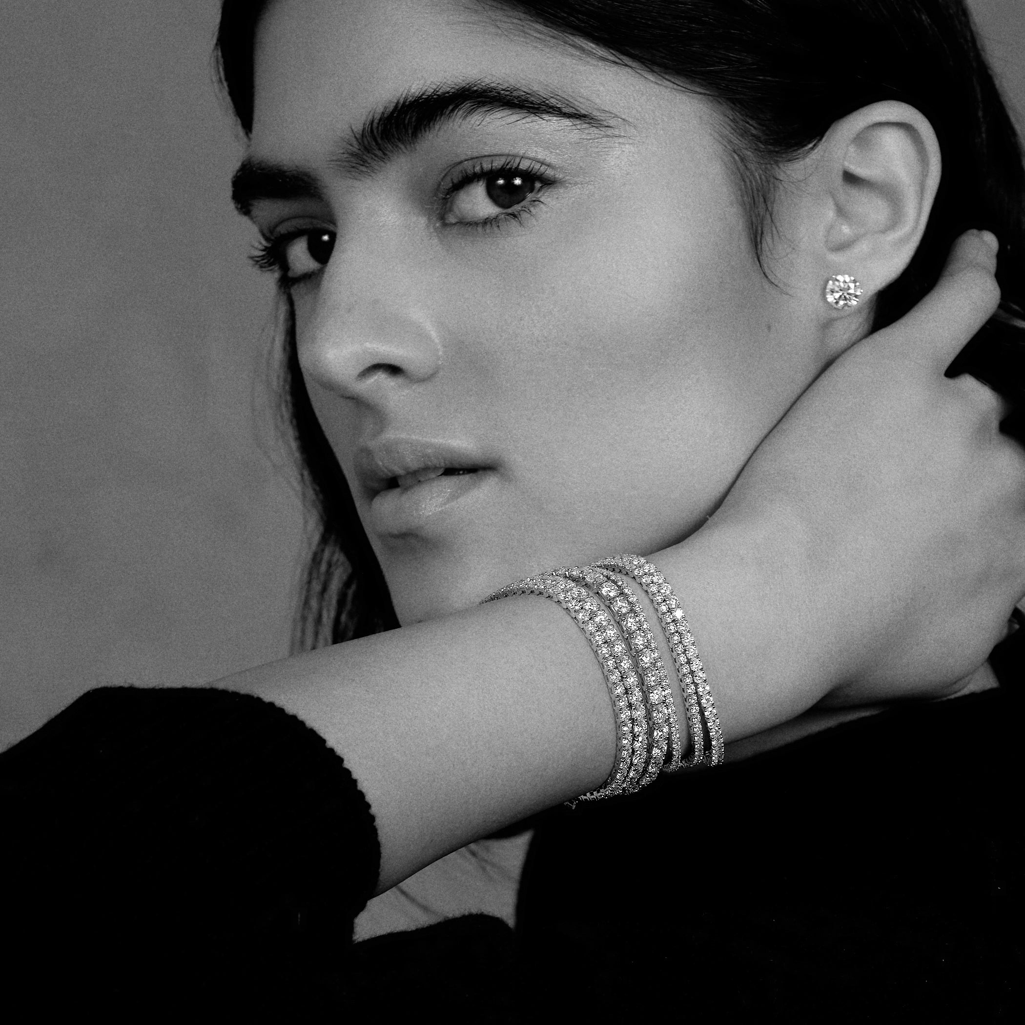 martini diamond stud earrings