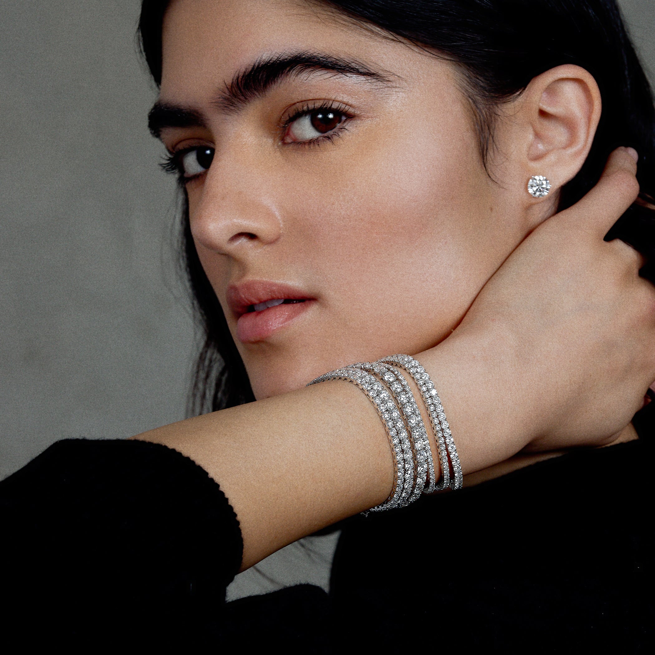 martini stud earrings