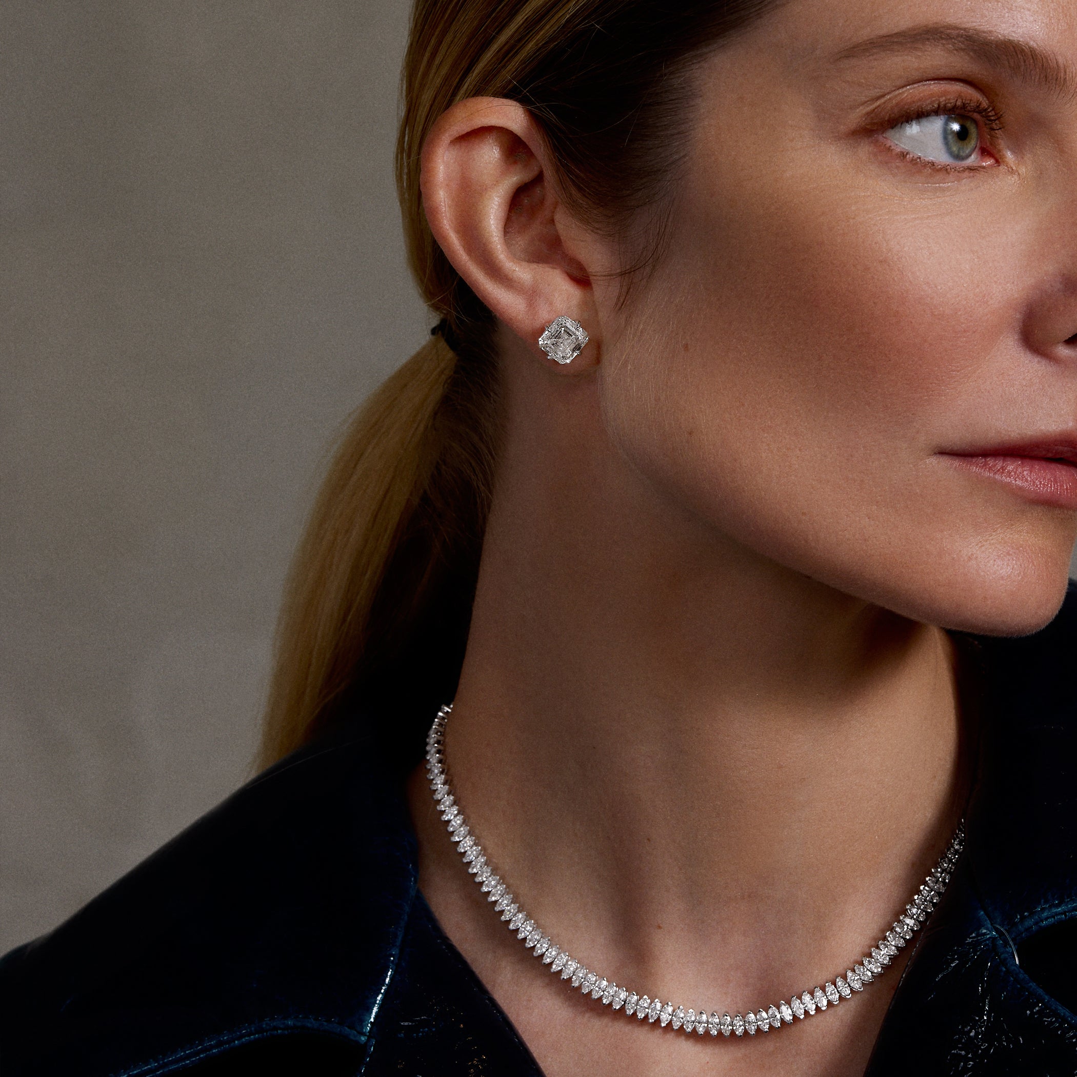 Asscher Cut Diamond Studs