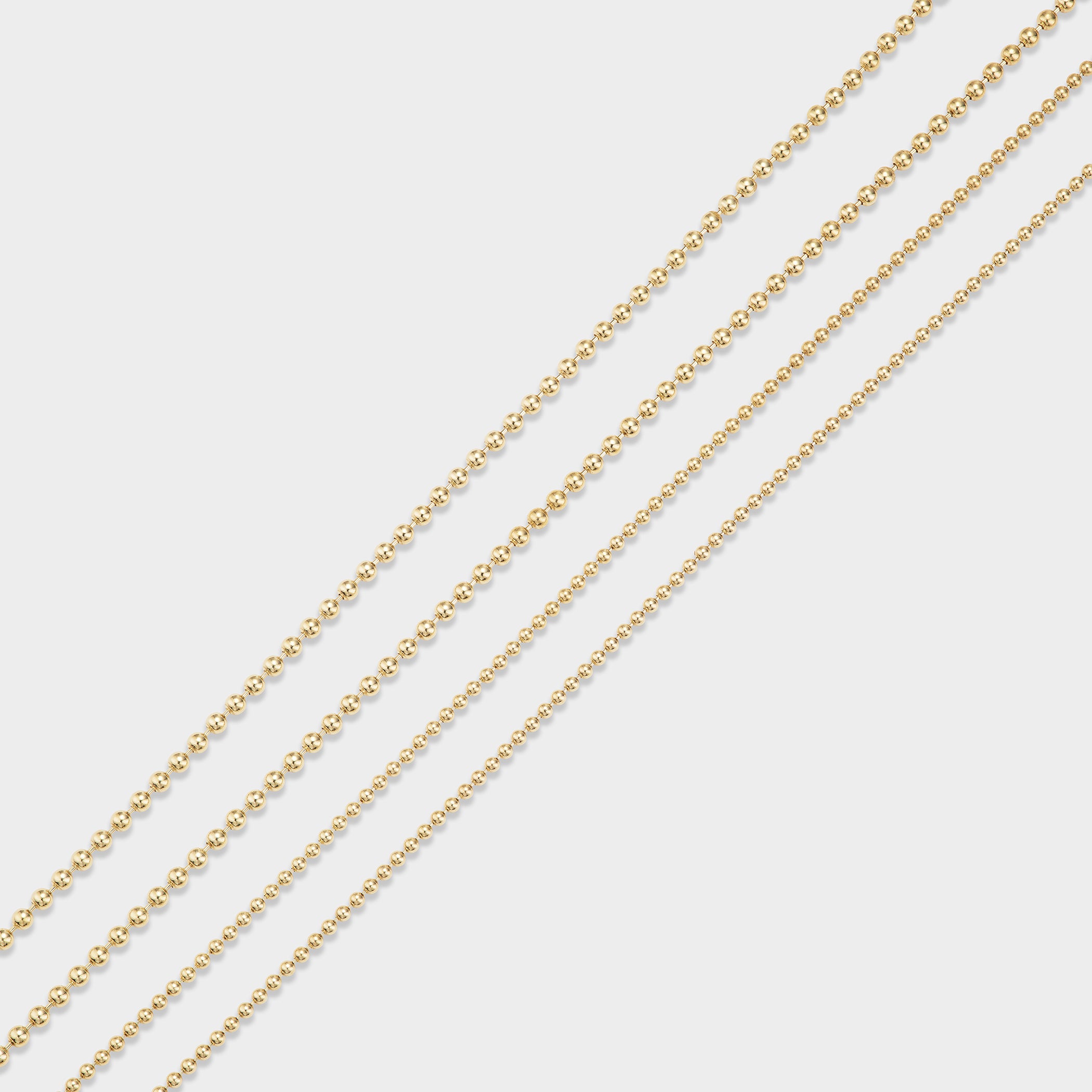 3mm gold ball chain