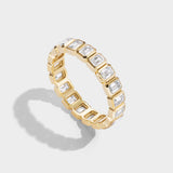 Emerald Bezel Eternity Band