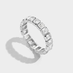 Emerald Cut Eternity Band
