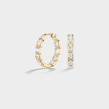 Emerald Inside-Out Hoops