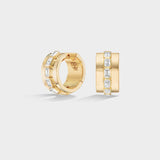 Mini Emerald Bezel Hoops
