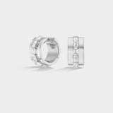 Mini Emerald Bezel Hoops