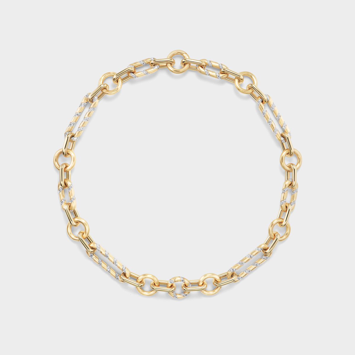 Mixed Link Chain Necklace 14k gold