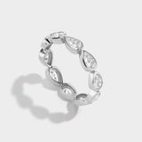 Pear Bezel Eternity Band