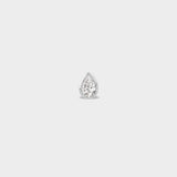 Pear Bezel Mini Stud