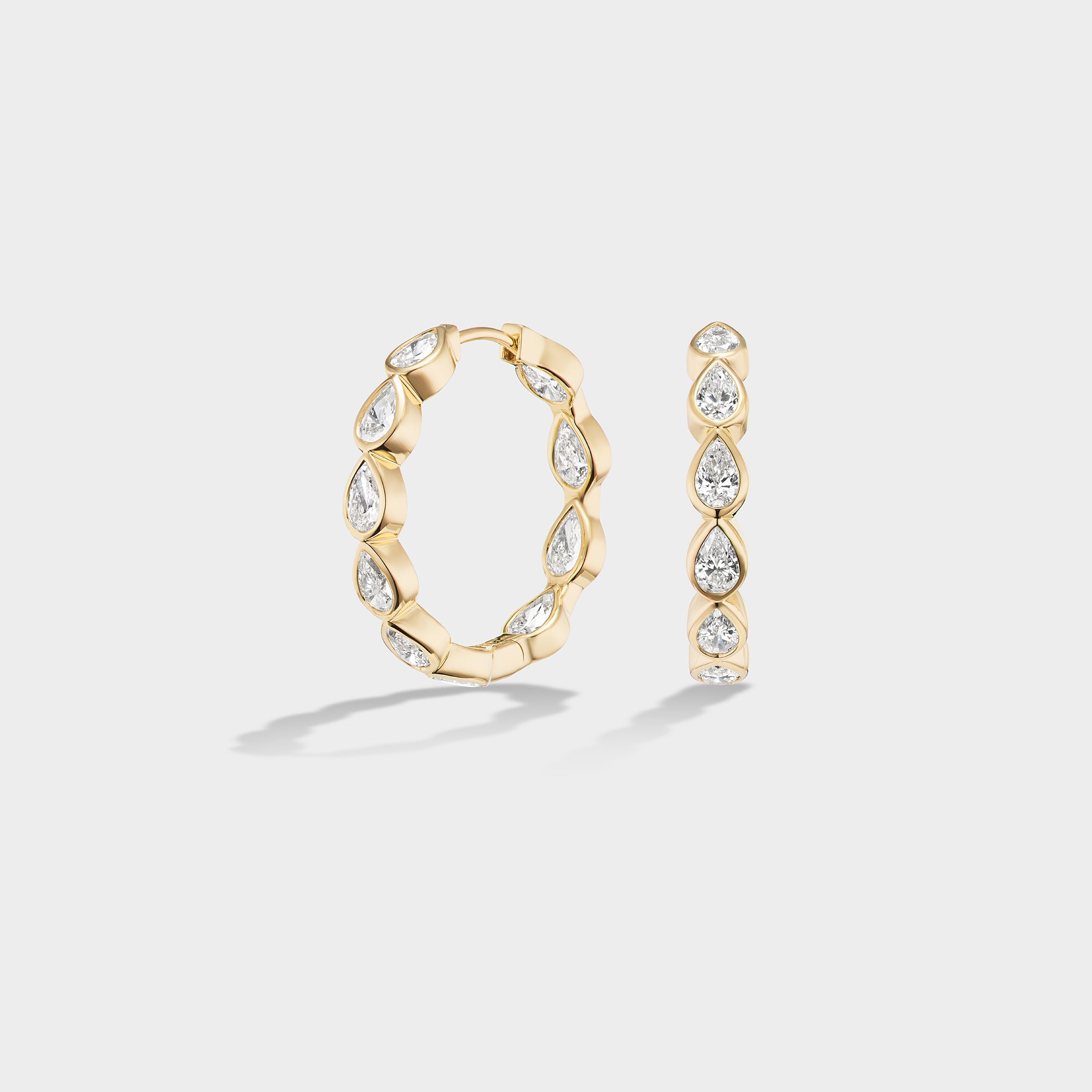 Inside Out Diamond Hoop Earrings 