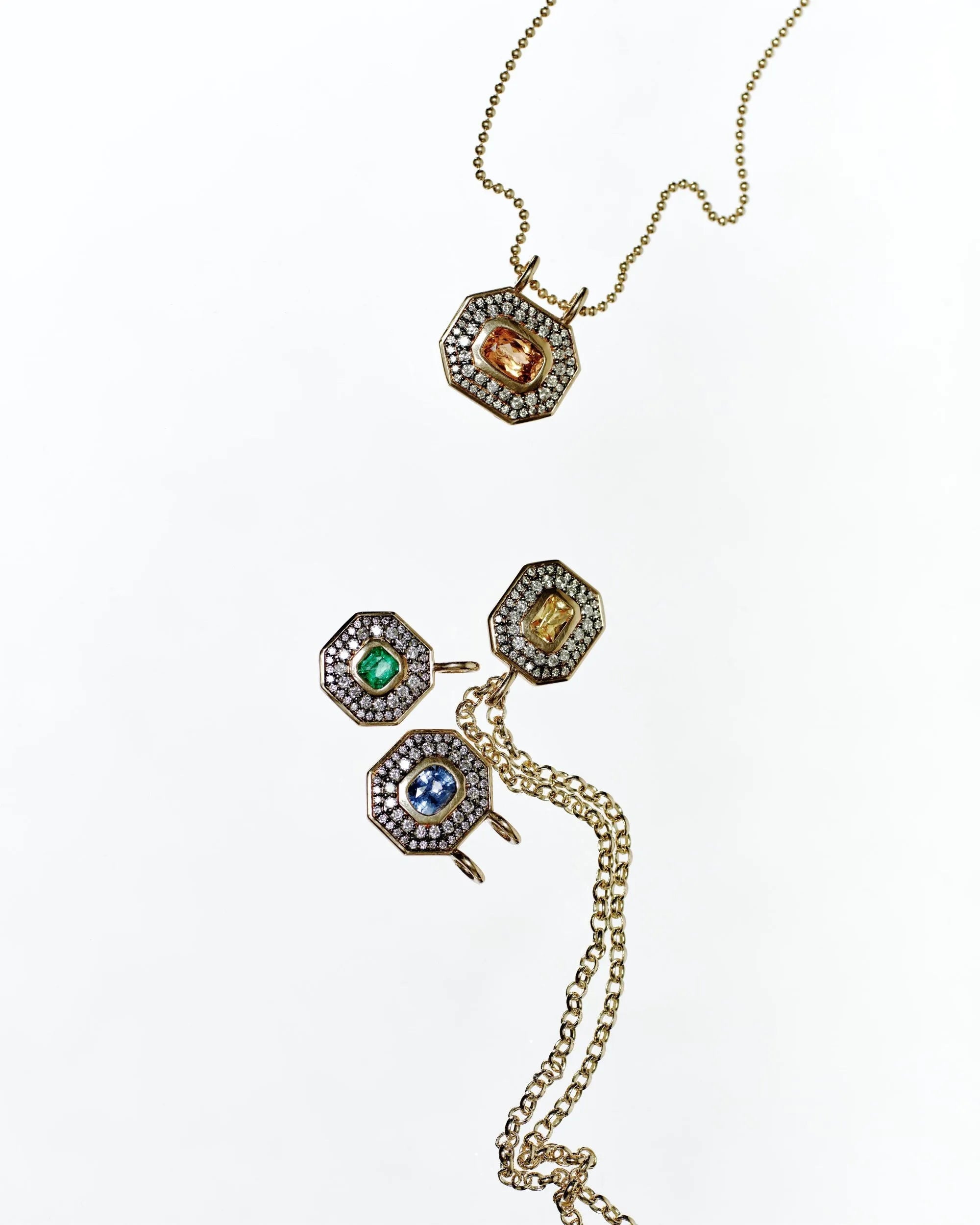 rainbow gemstone pendant