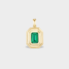 Mini Emerald Bezel Charm