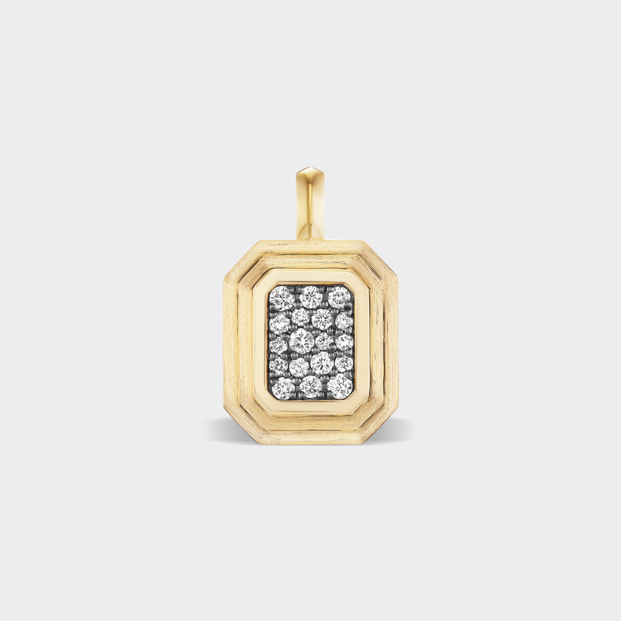 Emerald Bezel Pavé Pendant