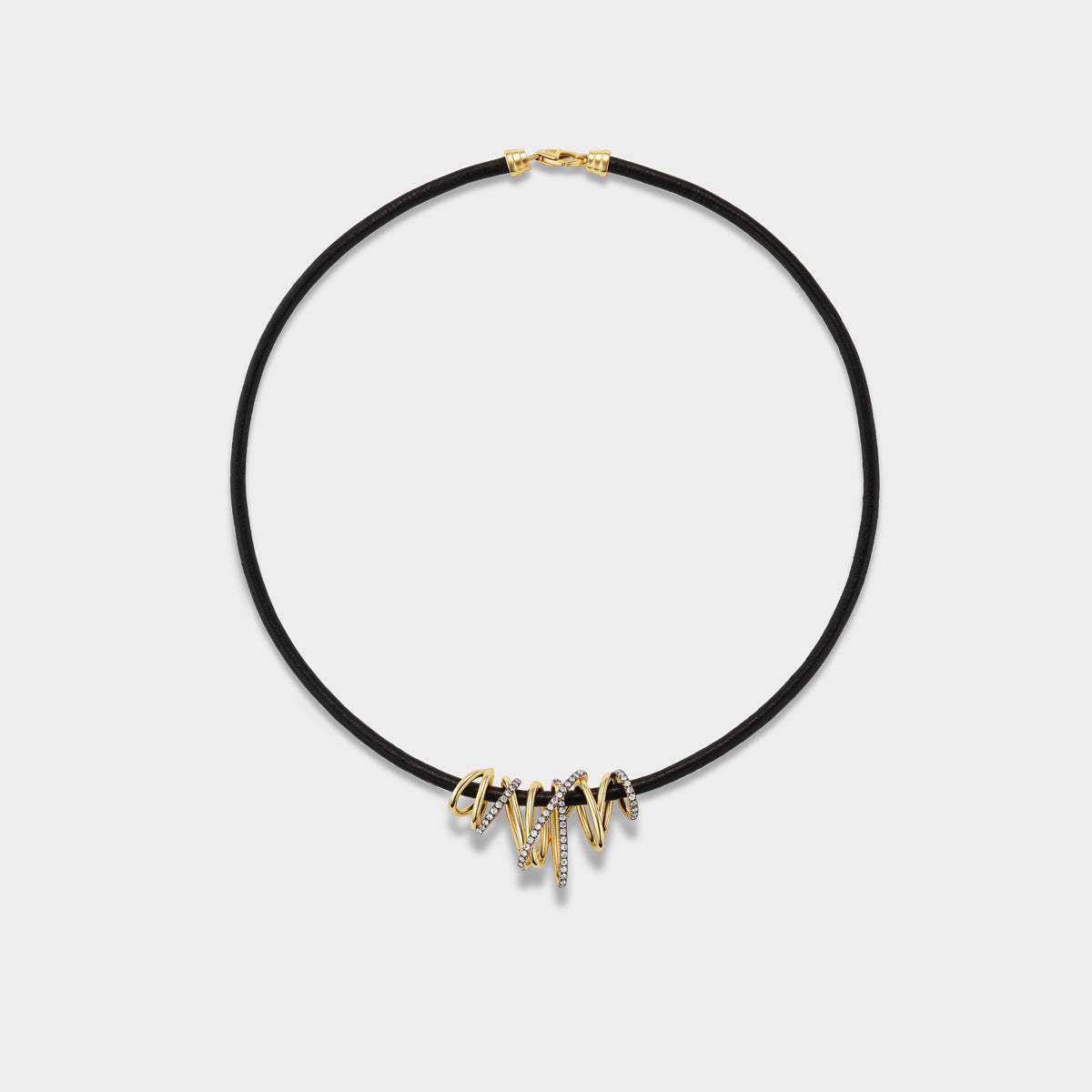 Tangle Necklace, Half Pavé