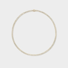 Emerald Bezel Tennis Necklace