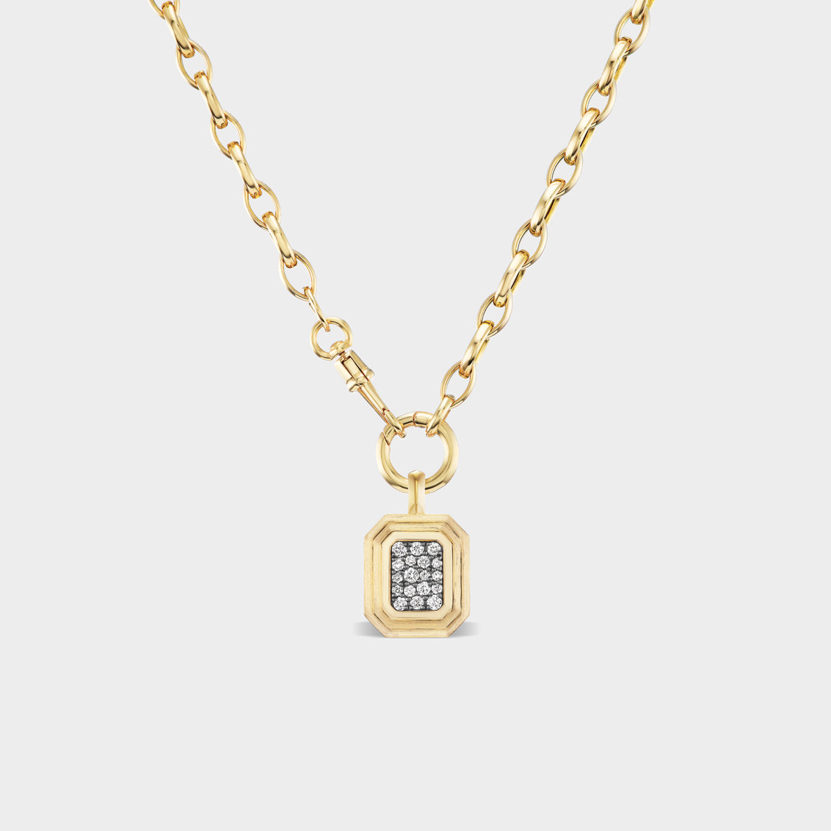 Emerald Bezel Pavé Charm