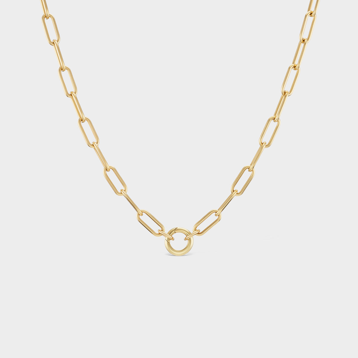 4.7mm Elongated Cable Chain with Charm Clip